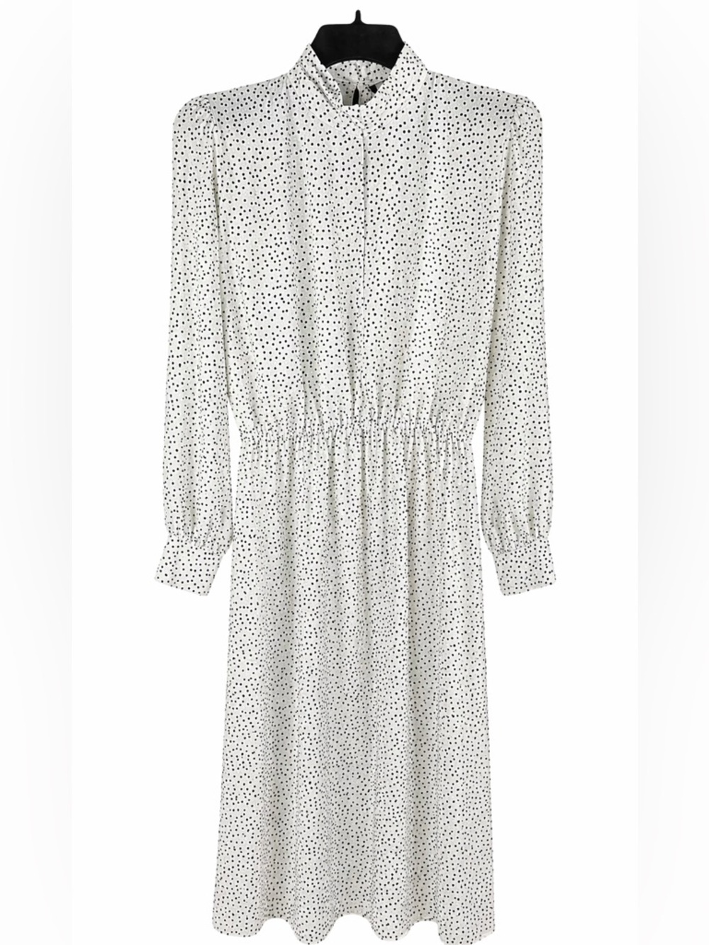 ZARA Polka Dot Dress Women’s Small Black & White Famous Flowy Midi